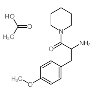 acetic acid; 2-amino-3-(4-methoxyphenyl)-1-(1-piperidyl)propan-1-one structure