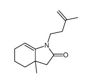 2H-Indol-2-one,1,3,3a,4,5,6-hexahydro-3a-methyl-1-(3-methyl-3-butenyl)-(9CI)结构式