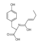 (2S)-3-(4-hydroxyphenyl)-2-(pent-2-enoylamino)propanoic acid Structure