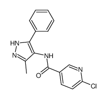 6-chloro-N-(3-methyl-5-phenyl-1H-pyrazol-4-yl)-nicotinamide Structure