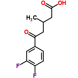 5-(3,4-DIFLUOROPHENYL)-3-METHYL-5-OXOVALERIC ACID结构式