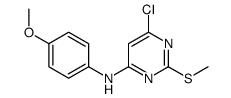 6-chloro-N-(4-methoxyphenyl)-2-methylsulfanylpyrimidin-4-amine Structure