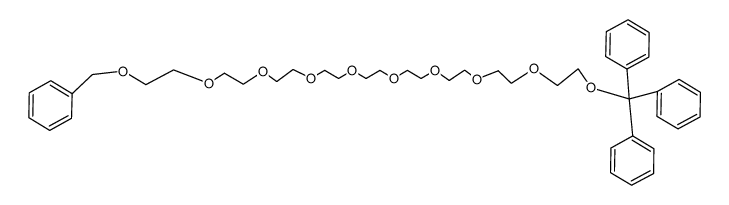 1-(triphenylmethyloxy)-26-(phenylmethyloxy)-3,6,9,12,15,18,21,24-octaoxahexaeicosane结构式