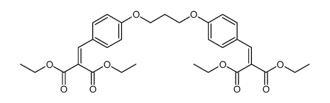 tetraethyl 2,2'-(((propane-1,3-diylbis(oxy))bis(4,1-phenylene))bis(methanylylidene))dimalonate Structure