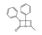 6-methyl-3,4-diphenyl-1,3-diazabicyclo(2.2.0)hex-5-en-2-one结构式