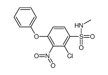 2-chloro-N-methyl-3-nitro-4-phenoxybenzenesulfonamide Structure