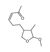 6-(5-methoxy-4-methyloxolan-3-yl)hex-3-en-2-one结构式