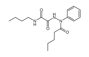 N-Butyl-2-oxo-2-(N'-pentanoyl-N'-phenyl-hydrazino)-acetamide Structure