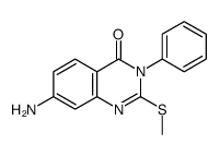 7-amino-2-methylsulfanyl-3-phenylquinazolin-4-one结构式