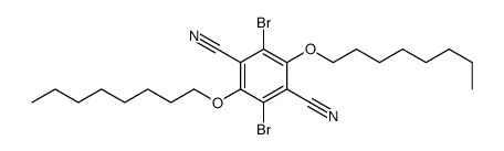 2,5-dibromo-3,6-dioctoxybenzene-1,4-dicarbonitrile Structure