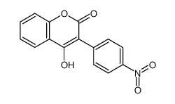 4-hydroxy-3-(4-nitrophenyl)coumarin结构式