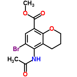 Methyl 5-acetamido-6-bromo-8-chromanecarboxylate结构式