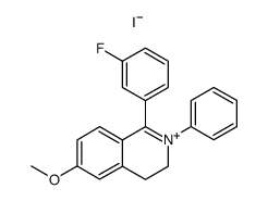 1-(3-fluorophenyl)-6-methoxy-2-phenyl-3,4-dihydroisoquinolin-2-ium iodide结构式