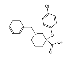 1-Benzyl-3-(4-chloro-phenoxy)-piperidine-3-carboxylic acid结构式