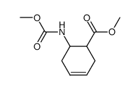 6-methoxycarbonylamino-cyclohex-3-enecarboxylic acid methyl ester Structure