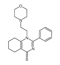 1-(2-morpholin-4-yl-ethyl)-2-phenyl-5,6,7,8-tetrahydro-1H-quinazoline-4-thione Structure