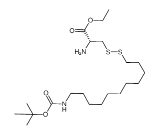 ethyl (R)-2-amino-3-{[11-(tert-butoxycarbonylamino)undecyl]disulfanyl}propanoate结构式