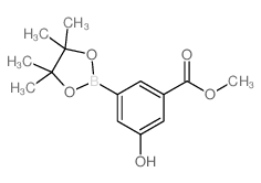 Methyl 3-hydroxy-5-(4,4,5,5-tetramethyl-1,3,2-dioxaborolan-2-yl)benzoate Structure