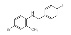 4-bromo-N-(4-fluorobenzyl)-2-methylaniline structure