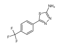 5-(4-(trifluoromethyl)phenyl)-1,3,4-thiadiazol-2-amine结构式