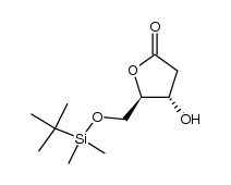 5-tert-butyldimethylsilyl ether of (4S,5R)-4-hydroxy-5-hydroxymethyltetrahydrofuran-2-one结构式