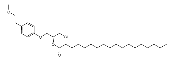 (2S)-1-chloro-3-[4-(2-methoxyethyl)phenoxy]-2-propyl stearate Structure