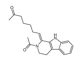 (Z)-2-acetyl-2,3,4,9-tetrahydro-1-(6-oxoheptylidene)-1H-pyrido<3,4-b>indole Structure