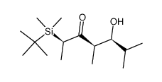 (2R,4R,5S)-2-(tert-Butyl-dimethyl-silanyl)-5-hydroxy-4,6-dimethyl-heptan-3-one结构式