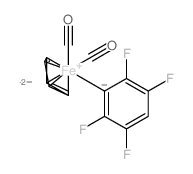 Iron, dicarbonyl(h5-2,4-cyclopentadien-1-yl)(2,3,5,6-tetrafluorophenyl)- Structure