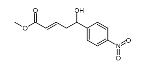 (E)-methyl 5-hydroxy-5-(4-nitrophenyl)pent-2-enoate结构式