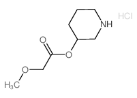 3-Piperidinyl 2-methoxyacetate hydrochloride Structure