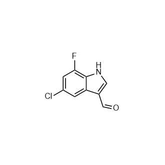 5-Chloro-7-fluoro-1H-indole-3-carbaldehyde Structure