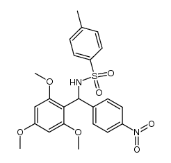 4-methyl-N-((4-nitrophenyl)(2,4,6-trimethoxyphenyl)methyl)benzenesulfonamide结构式