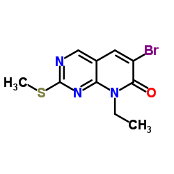 6-Bromo-8-ethyl-2-(methylsulfanyl)pyrido[2,3-d]pyrimidin-7(8H)-one图片