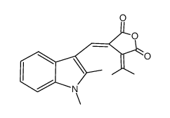 (E)-(1,2-dimethyl-3-indolylmethylene)isopropylidenesuccinic anhydride结构式