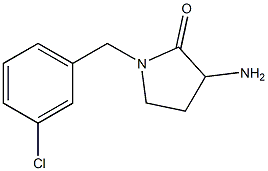 3-氨基-1-(3-氯苄基)吡咯烷-2-酮结构式