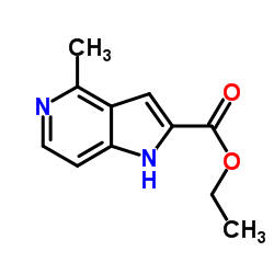 Ethyl 4-methyl-1H-pyrrolo[3,2-c]pyridine-2-carboxylate结构式