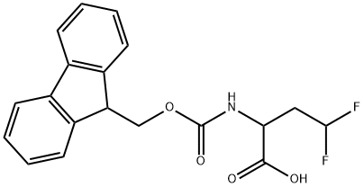 2-({[(9H-fluoren-9-yl)methoxy]carbonyl}amino)-4,4-difluorobutanoic acid Structure