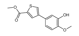 methyl 4-(3-hydroxy-4-methoxyphenyl)thiophene-2-carboxylate Structure