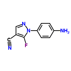 1-(4-Aminophenyl)-5-fluoro-1H-pyrazole-4-carbonitrile structure