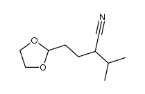 2-(2-[1,3]dioxolan-2-yl-ethyl)-3-methyl-butyronitrile Structure