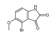 4-BROMO-5-METHOXYINDOLINE-2,3-DIONE Structure