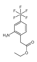 Ethyl [2-amino-4-(pentafluoro-λ6-sulfanyl)phenyl]acetate Structure