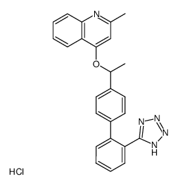 2-methyl-4-<1-<2'-(1H-tetrazol-5-yl)biphenyl-4-yl>ethoxy>quinoline hydrochloride Structure