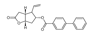 (3aR,5R,6aS)-2-oxo-4-vinylhexahydro-2H-cyclopenta[b]furan-5-yl [1,1'-biphenyl]-4-carboxylate结构式