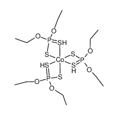 tris(diethyldithiophosphate)cobalt(III)结构式