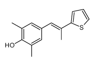 2,6-dimethyl-4-[(E)-2-thiophen-2-ylprop-1-enyl]phenol结构式