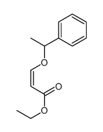 ethyl 3-(1-phenylethoxy)prop-2-enoate结构式