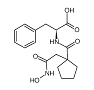 N-(1-(N-hydroxycarbamoylmethyl)-1-cyclopentanecarbonyl)-L-phenylalanine Structure