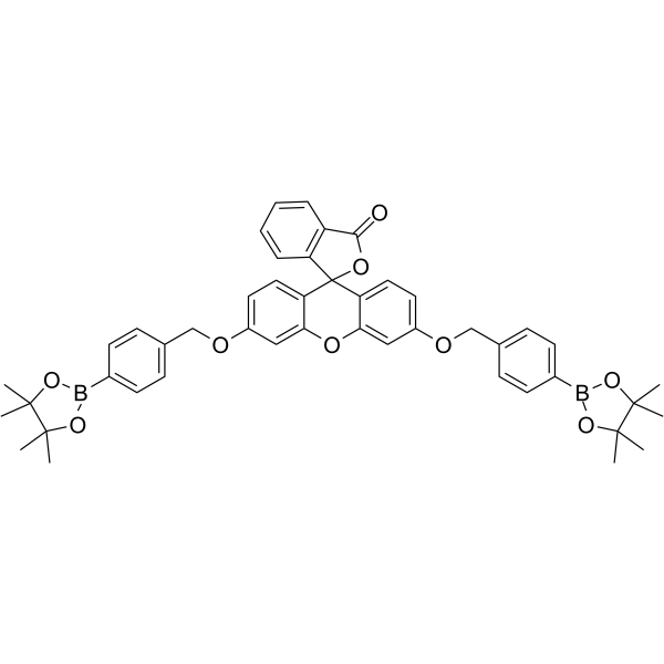 3’’,6’’-双{[4-(4,4,5,5-四甲基-1,3,2-二氧苯并呋喃-2-基)氧基]-3H-[螺环(异苯并呋喃-1,9,-黄原]-3-酮}结构式